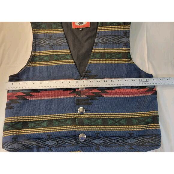 Vintage True Grit Southwestern Aztec Vest Adult Size 3 XS-Small USA Made Cotton - Picture 9 of 15